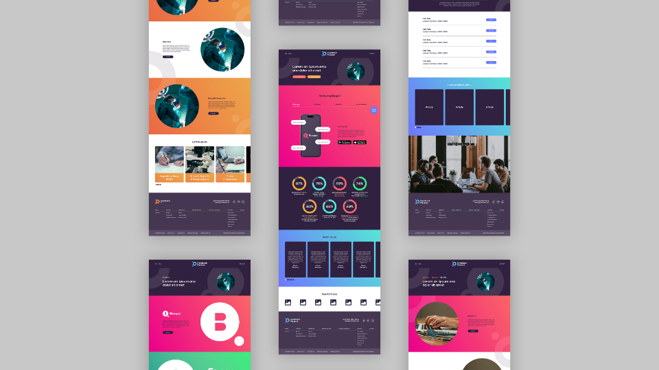 med-tech UX strategy - wireframe mockup